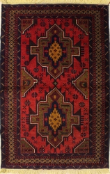 2’10”X4’11” Rug Baloochi Tribal Afghani Design