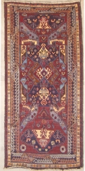 3’10”X6’9” Rug Caucasian Tribal Design