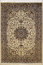 4’0”X6’2” Rug Pak Persian Design Ivory White Color