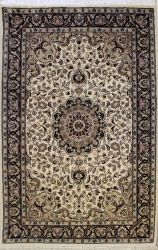 4’0”X6’3” Rug Pak Persian Design Ivory White Color