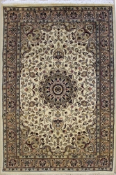 4’1”X6’2” Rug Pak Persian Design Ivory White Color