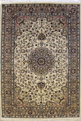 4’0”X6’3” Rug Pak Persian Design Ivory White Color