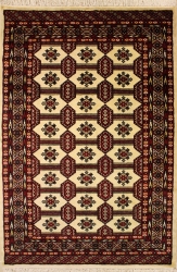 4’1”X6’1” Rug Pak Jaldar Ivory White Color