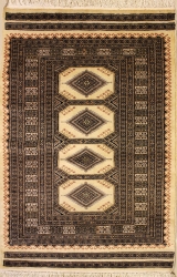 3’1”X4’6” Rug Pak Jaldar Ivory White Color