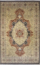 6’0”X9’0” Rug Pak Persian Design Blue,Beige,Mahogany