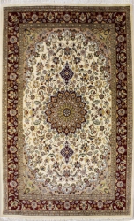 5’1”X8’2” Rug Pak Persian Design Ivory, White Color