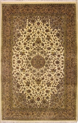 5’0”X8’1” Rug Pak Persian Design Ivory, White Color