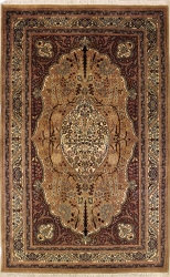 4’5”X7’3” Rug Pak Persian Design Beige Color