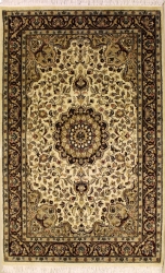 4’0”X6’1” Rug Pak Persian Design Ivory, White Color