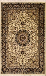 4’1”X6’4” Rug Pak Persian Design Ivory, White Color