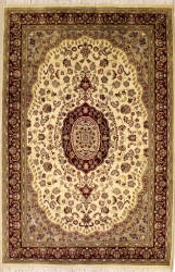 4’1”X6’1” Rug Pak Persian Design Ivory, White Color