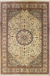 4’2”X6’2” Rug Pak Persian Design Ivory, White Color