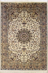 4’0”X6’1” Rug Pak Persian Design Ivory, White Color