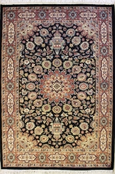 4’2”X6’2” Rug Pak Persian Ardabil Black Color