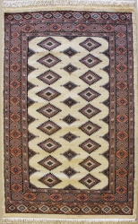 3’0”X5’0” Rug Pak Jaldar Ivory, White Color