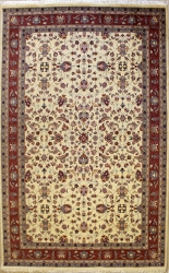 6’1”X9’3” Rug Pak Persian Design Ivory, White Color