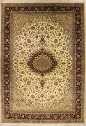 8’1”X10’6” Rug Pak Persian Design Ivory, White Color