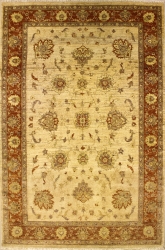 6’0”X9’0” Rug Ziegler Chobi Design Ivory, White Colo