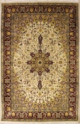 4’7”X7’2” Rug Pak Persian Design Ivory, White Color