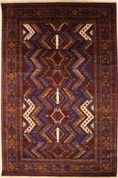 6’2”X8’11” Rug Ziegler Chobi Tribal Design Rust Color