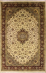 6’1”X9’3” Rug Pak Persian Design Ivory, White Color