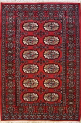 3’1”X5’2” Rug Special Mori Bokhara Red, Rust Color