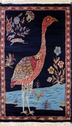 1’11”X3’1” Rug Pictorial Hunting Shikargah