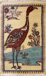 2’1”X3’2” Rug Pictorial Hunting Shikargah